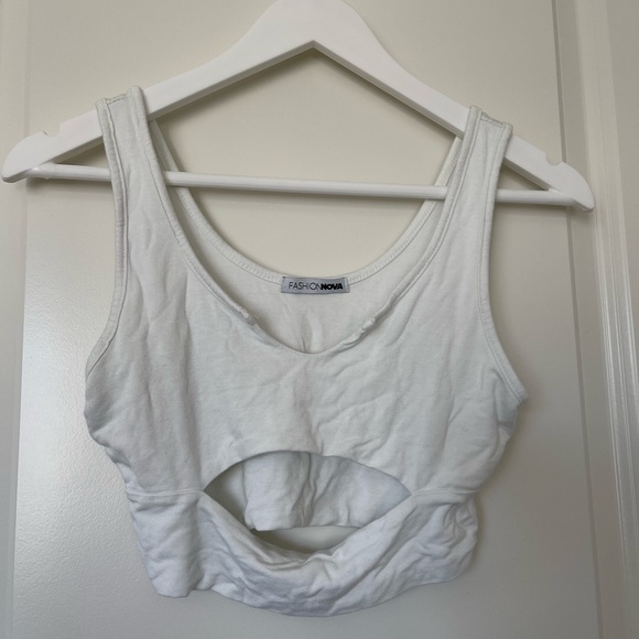 White Crop Top - Picture 1 of 2
